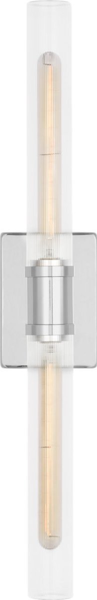 Luminaire de vanité Keaton - Nickel brossé Transparent strié 30" by Visual Comfort Studio | Luminaires & cie