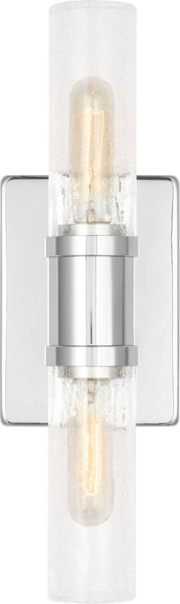 Luminaire de vanité Keaton - Nickel brossé Transparent strié 30" by Visual Comfort Studio | Luminaires & cie