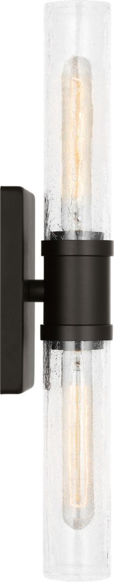 Luminaire de vanité Keaton - Nickel brossé Transparent strié 30" by Visual Comfort Studio | Luminaires & cie