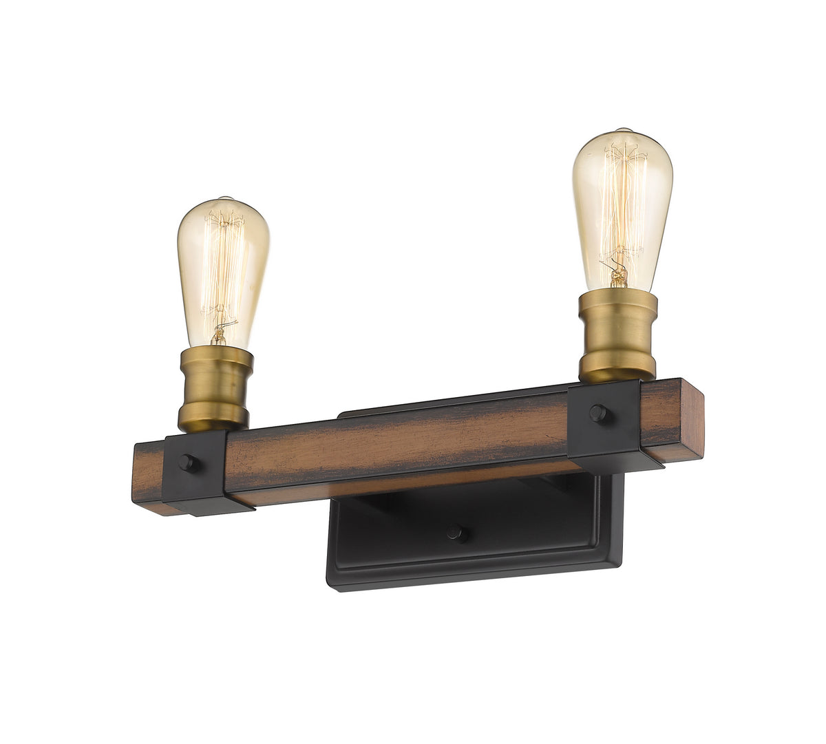 Luminaire de vanité Kirkland Acajou rustique, 14" – vue 2