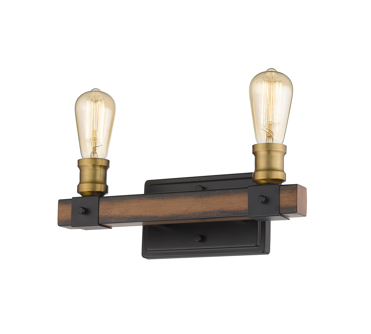 Luminaire de vanité Kirkland Acajou rustique, 14" – vue 4