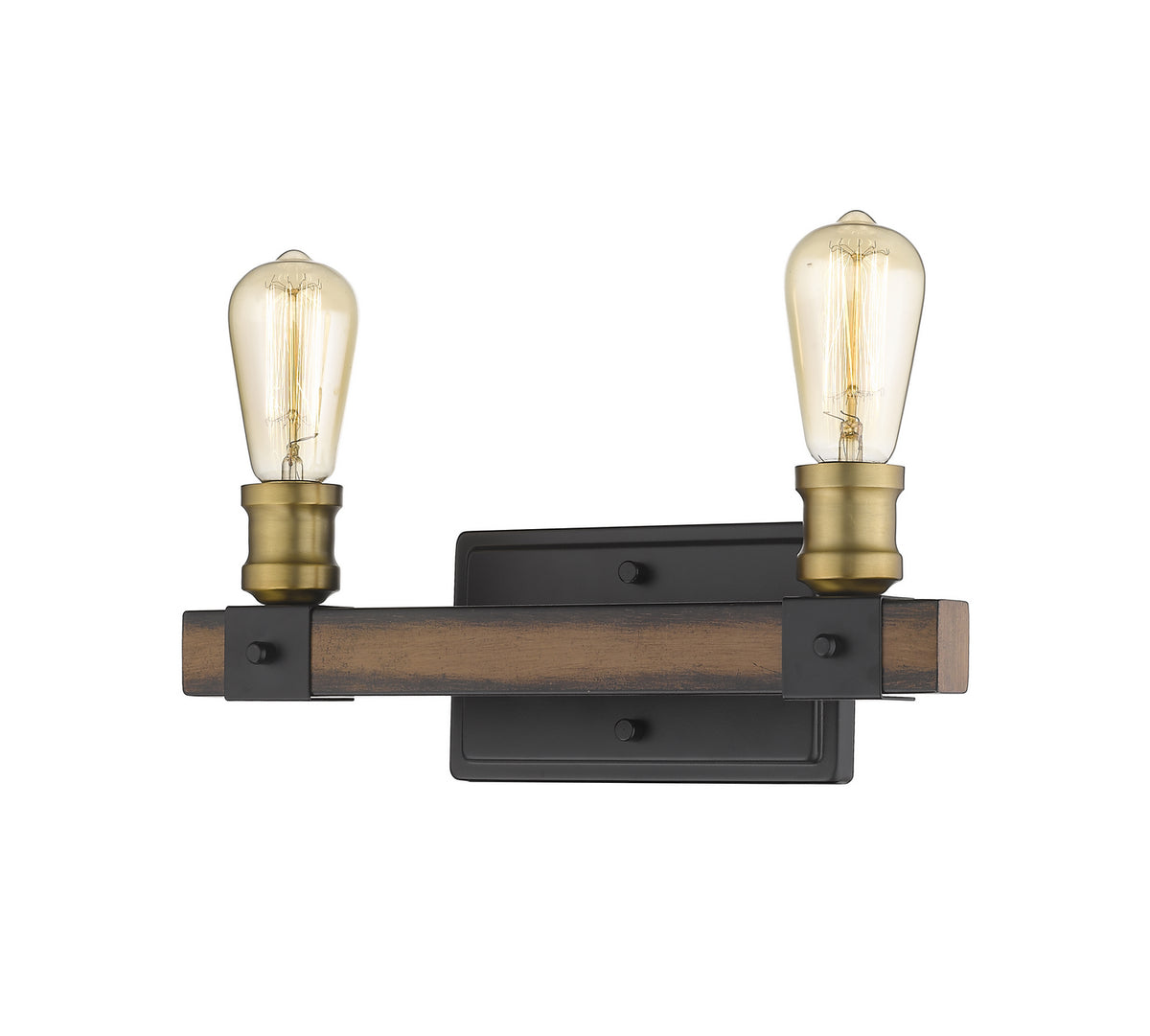 Luminaire de vanité Kirkland Acajou rustique, 14" – Z-Lite