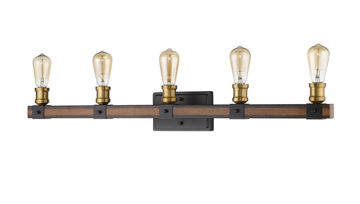 Luminaire de vanité Kirkland Acajou rustique, 38" – vue 5