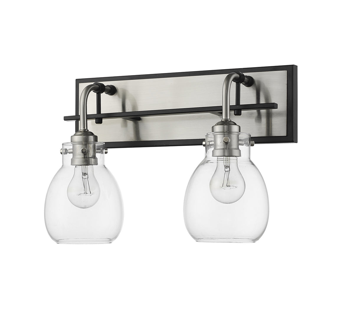 Luminaire de vanité Kraken Noir mat + Nickel brossé, 16" – vue 5