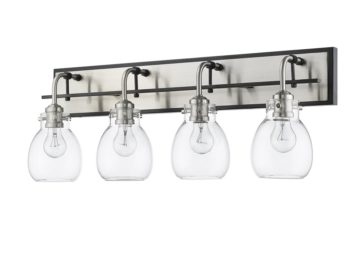Luminaire de vanité Kraken Noir mat + Nickel brossé, 30" – vue 5