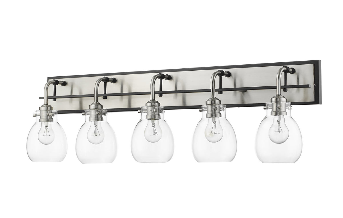 Luminaire de vanité Kraken Noir mat + Nickel brossé, 38" – vue 5