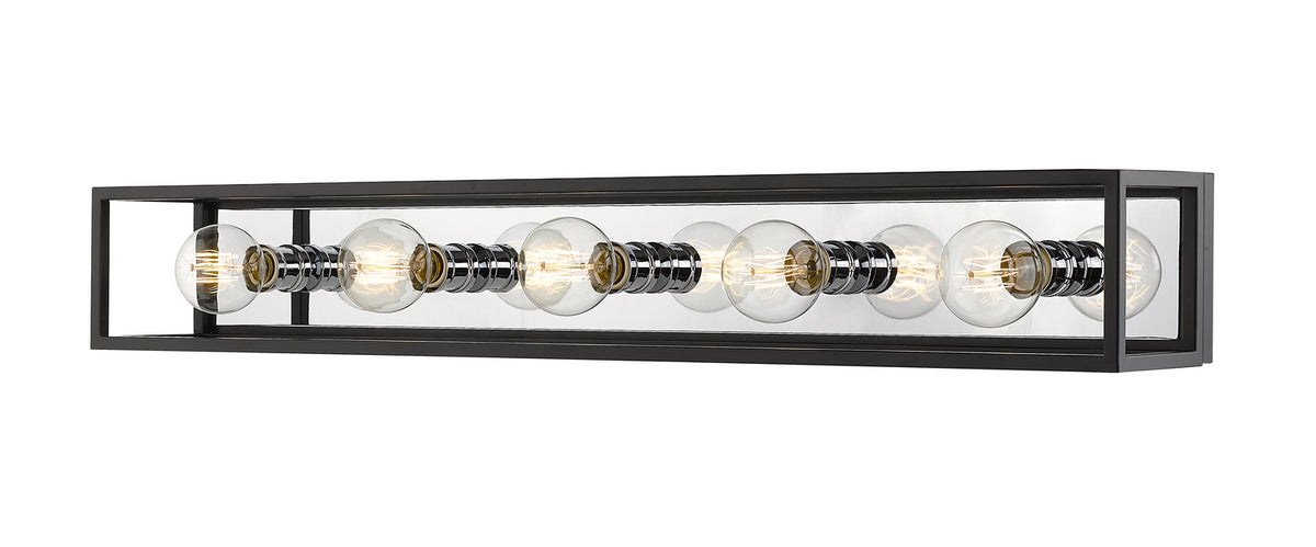 Luminaire de vanité Kube Noir mat + Chrome, nombre ampoules 5 – Z-Lite