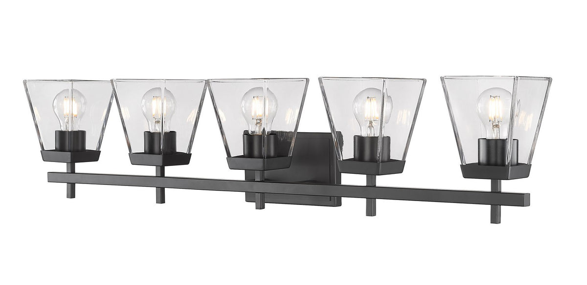 Luminaire de vanité Lauren Noir mat, 39" – Z-Lite