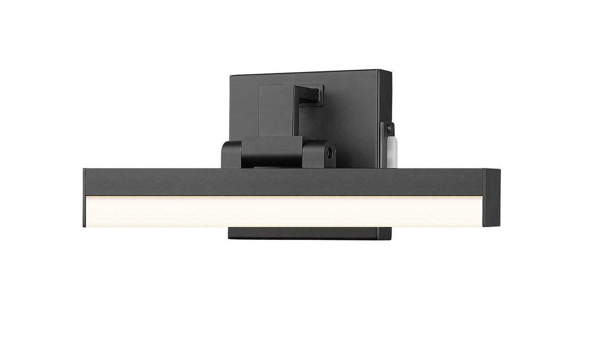 Barre d'éclairage de salle de bain Liam Noir mat, 13" – Z-Lite