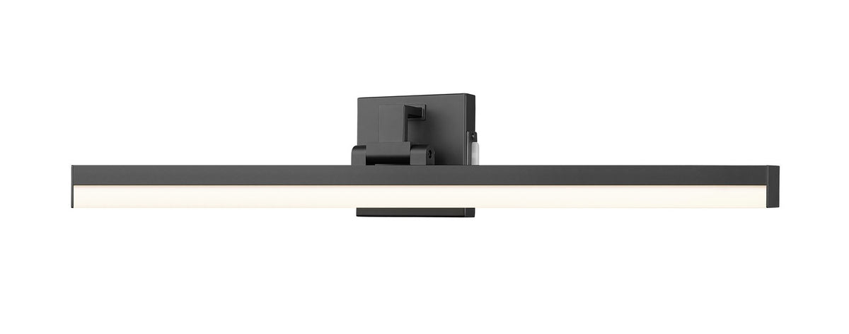 Barre d'éclairage de salle de bain Liam Noir mat, 32" – Z-Lite