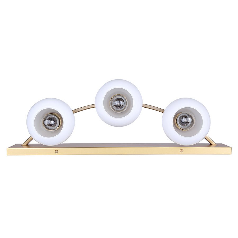 Luminaire de vanité Monroe - 8" Laiton brûlé et blanc Blanc lait by Canarm | Luminaires & cie