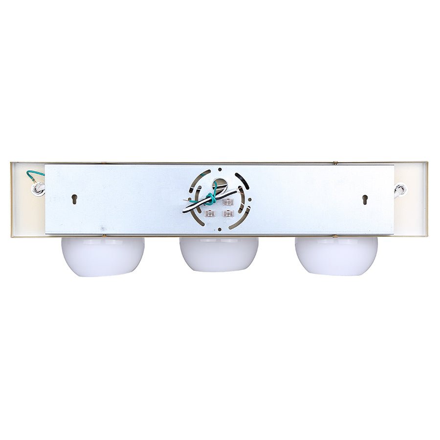 Luminaire de vanité Monroe - 8" Laiton brûlé et blanc Blanc lait by Canarm | Luminaires & cie