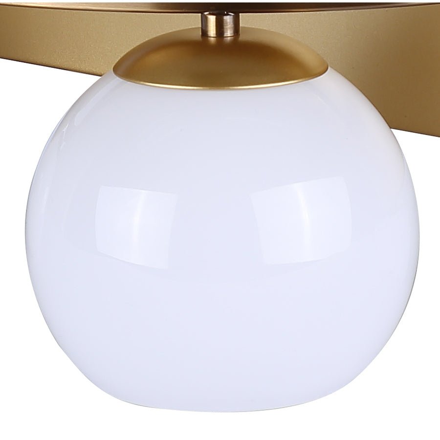 Luminaire de vanité Monroe - 8" Laiton brûlé et blanc Blanc lait by Canarm | Luminaires & cie