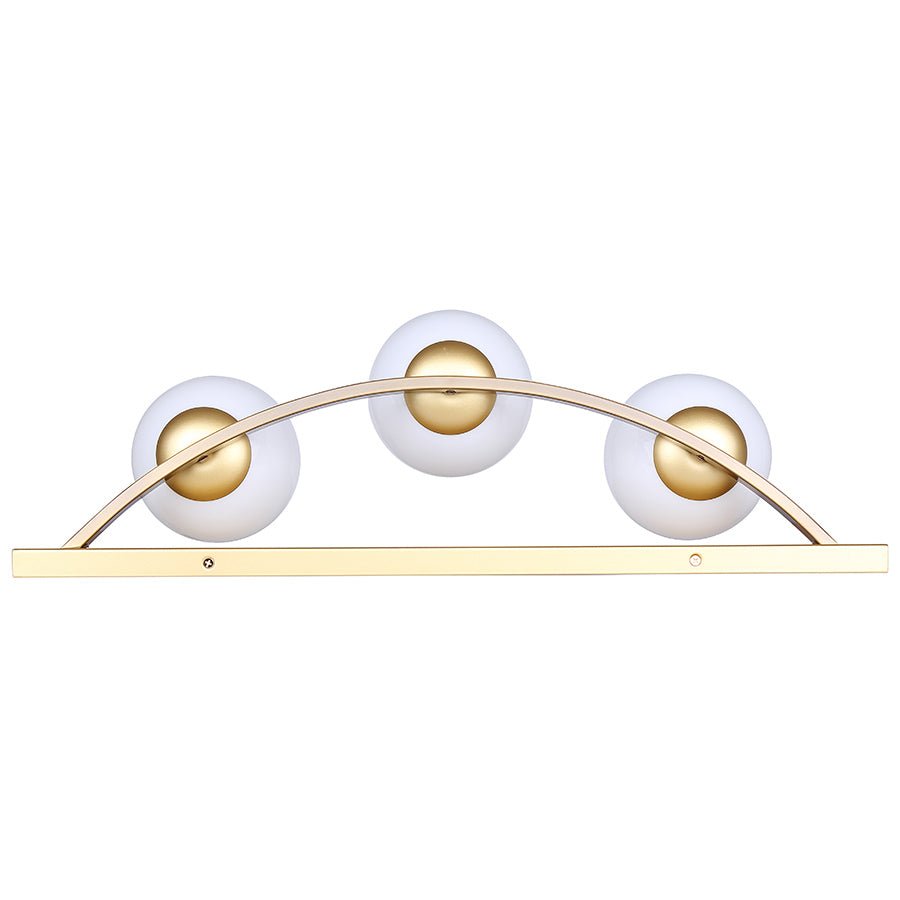 Luminaire de vanité Monroe - 8" Laiton brûlé et blanc Blanc lait by Canarm | Luminaires & cie