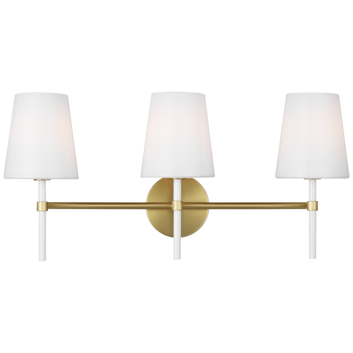 Luminaire de vanité Monroe - Laiton brûlé et blanc Blanc lait by Visual Comfort Studio | Luminaires & cie