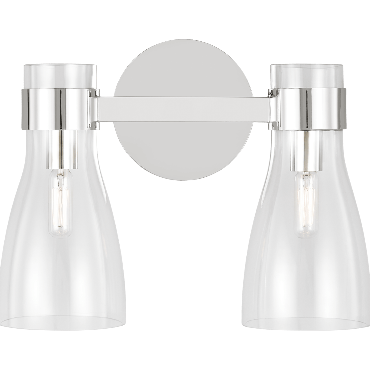 Luminaire de vanité Moritz - Nickel poli 14 1/2" by Visual Comfort Studio | Luminaires & cie