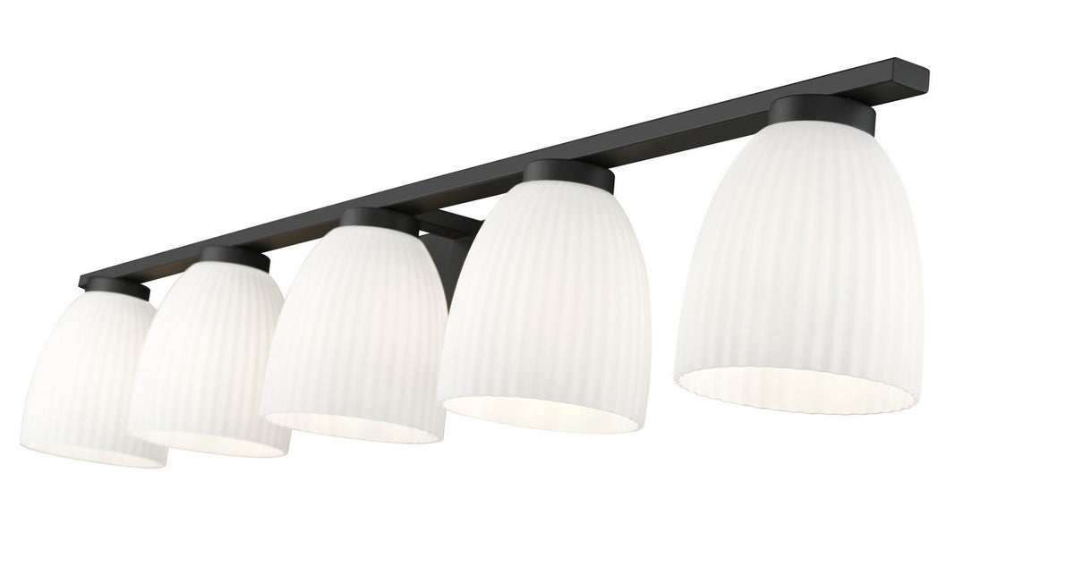 Luminaire de vanité Naya Noir mat, 40" – vue 4