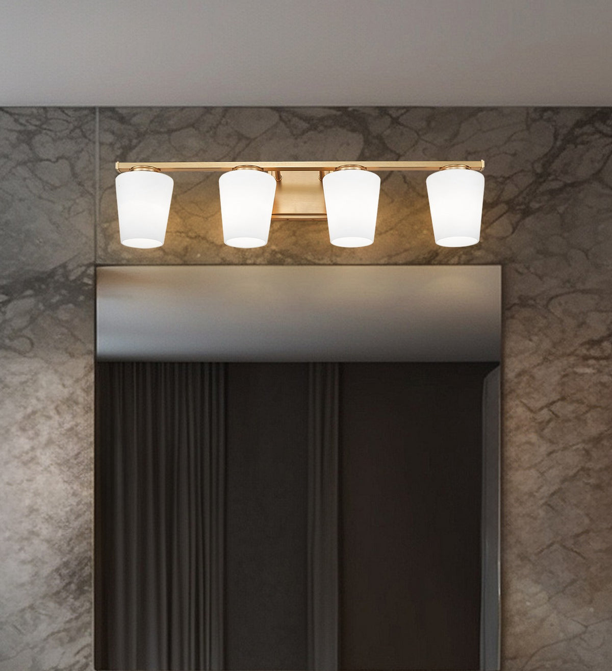 Luminaire de vanité Nextra Or moderne, 32" – vue 8