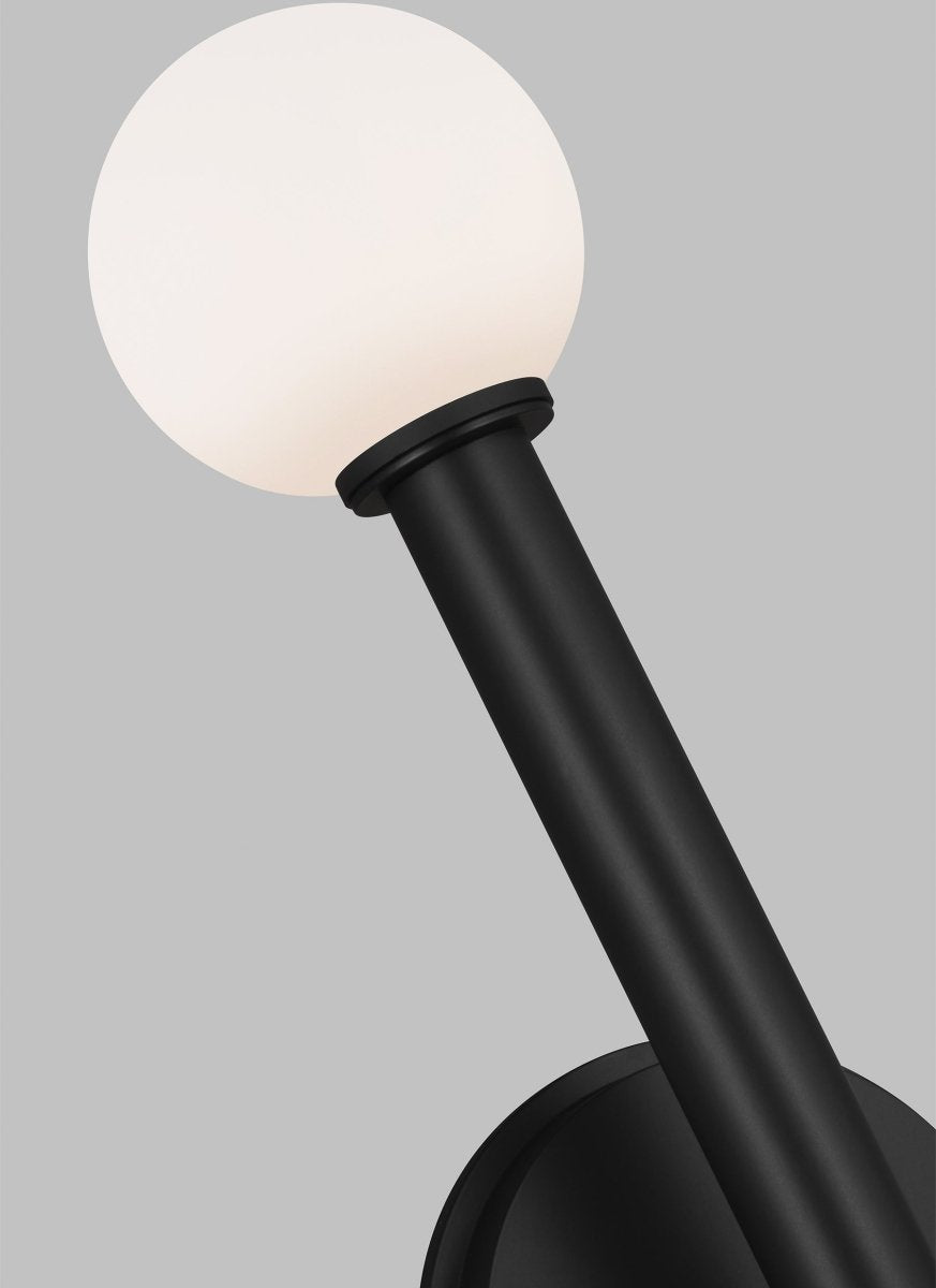 Luminaire de vanité Nodes - Noir de minuit Blanc lait 4 3/4" by Visual Comfort Studio | Luminaires & cie