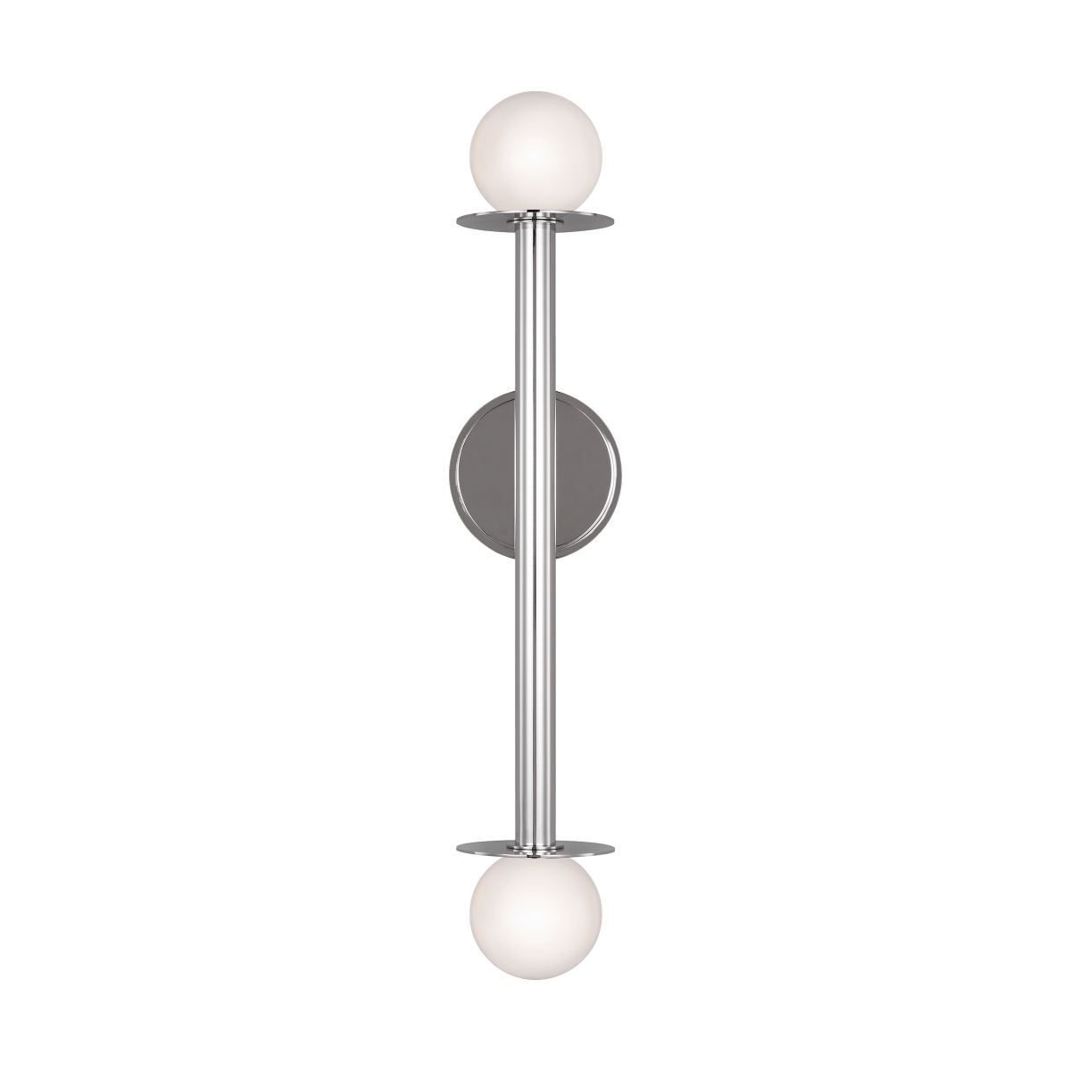 Luminaire de vanité Nodes - Nickel poli Blanc 4 3/4" by Visual Comfort Studio | Luminaires & cie
