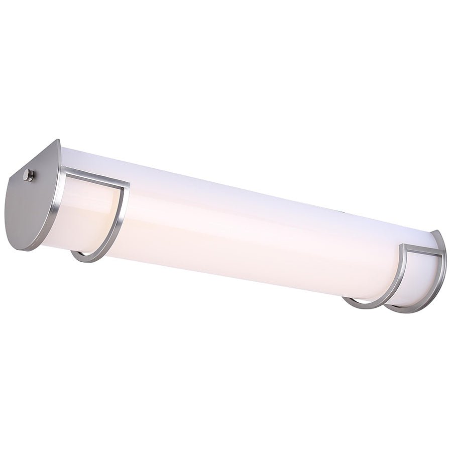 Luminaire de vanité Nora - Nickel brossé 24 3/4" 4 3/8" by Canarm | Luminaires & cie