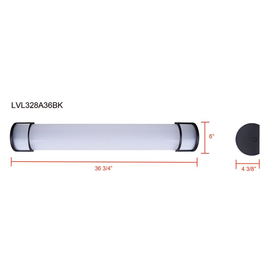 Luminaire de vanité Nora - Nickel brossé 36 3/4" 4 3/8" by Canarm | Luminaires & cie