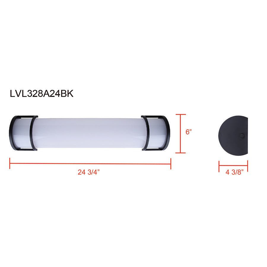 Luminaire de vanité Nora - Nickel brossé 36 3/4" 4 3/8" by Canarm | Luminaires & cie