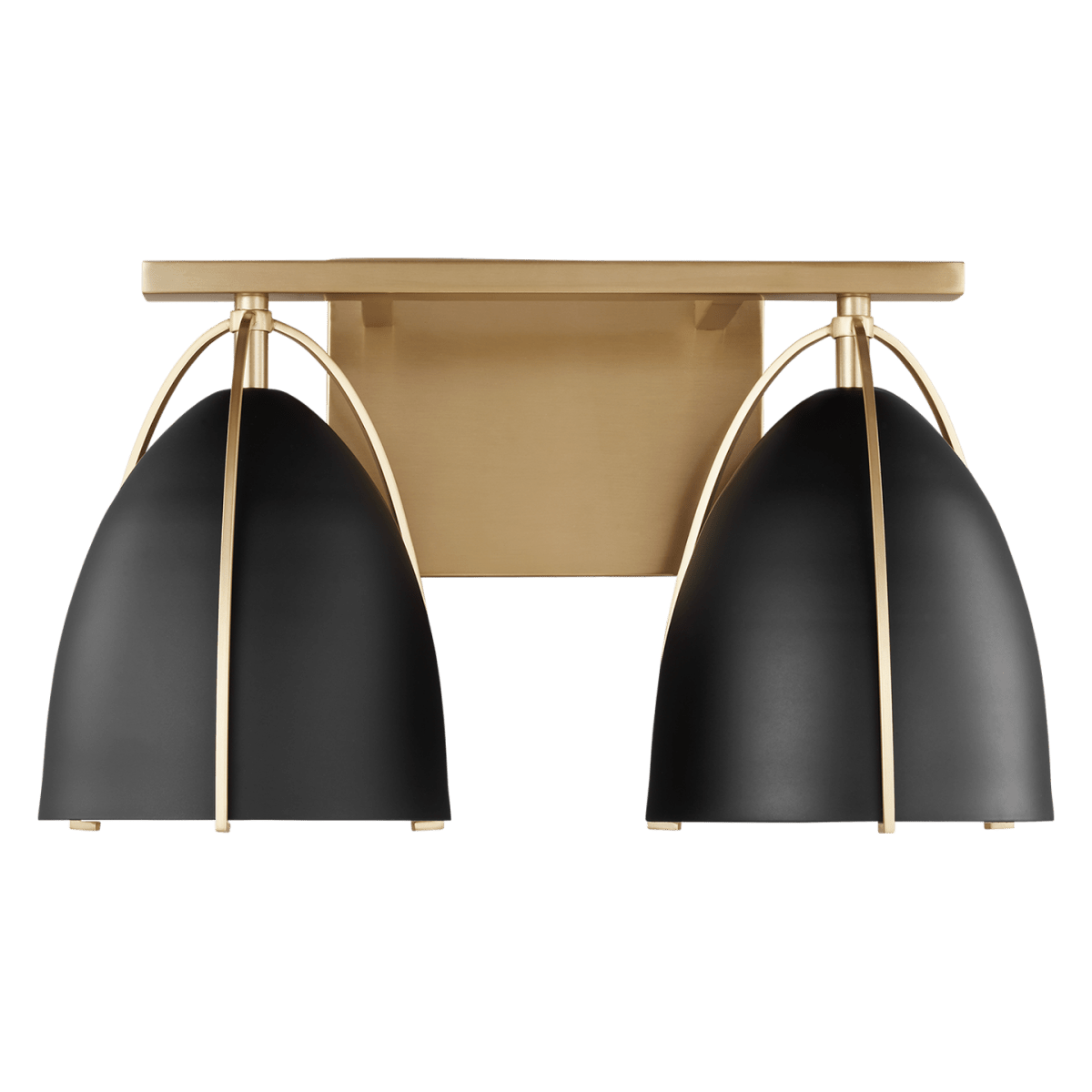 Luminaire de vanité Norman - Laiton satiné Noir de minuit 15" by Visual Comfort Studio | Luminaires & cie