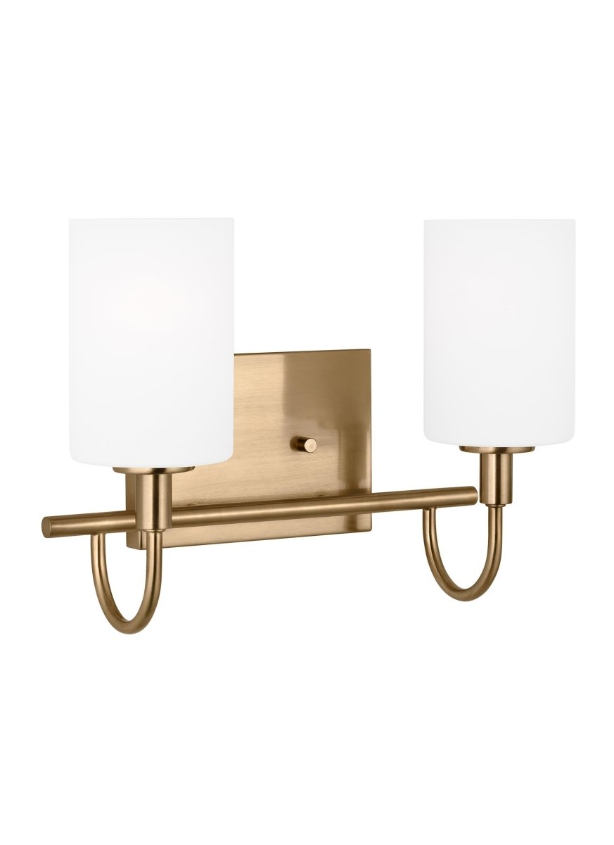 Luminaire de vanité Oak Moore - Laiton satiné 13 7/8" Ampoules DEL incluses by Visual Comfort Studio | Luminaires & cie