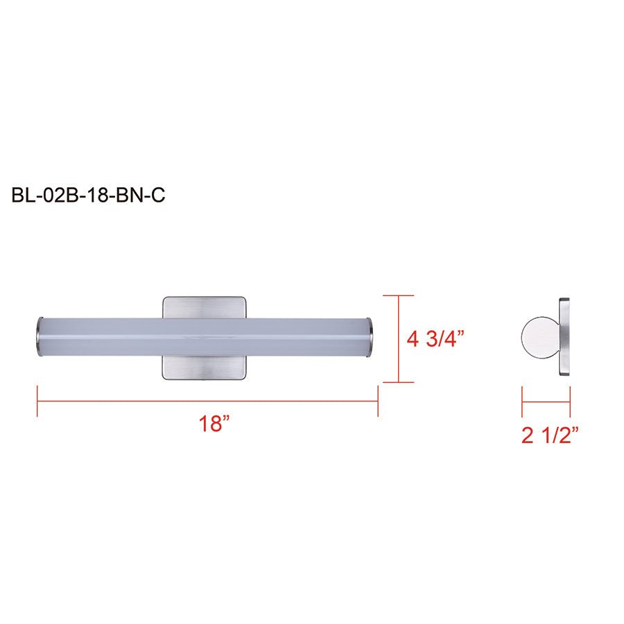 Luminaire de vanité Osten - Nickel brossé 30" by Canarm | Luminaires & cie