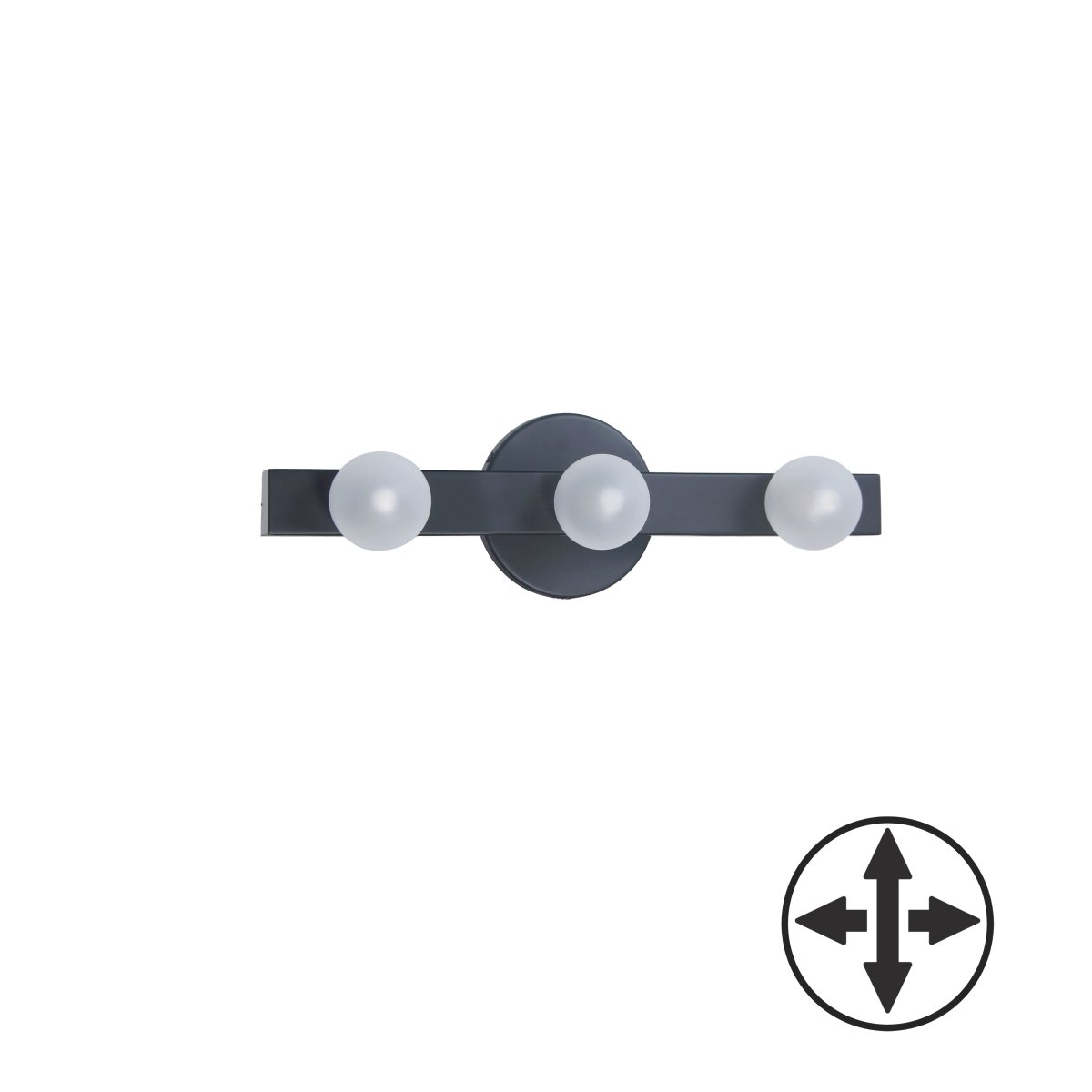 Luminaire de vanité Raleigh - Noir mat 16" by Dainolite | Luminaires & cie