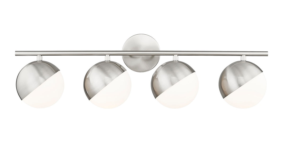 Luminaire de vanité Realm Sphere Nickel brossé, 32 1/4" – vue 3