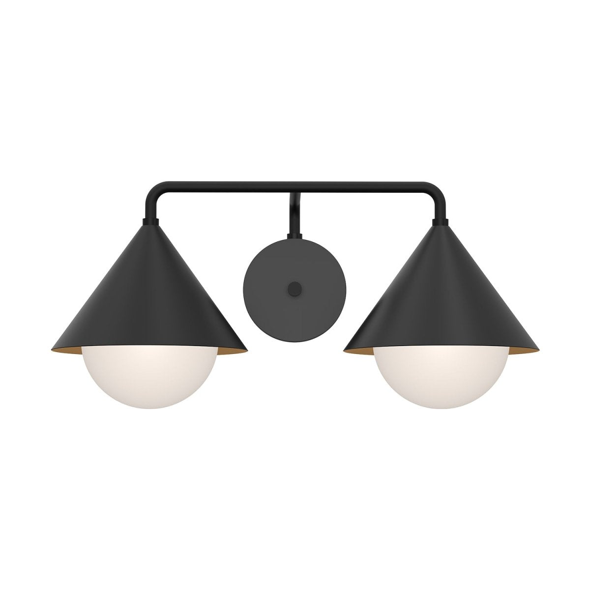 Luminaire de vanité Remy - Verre noir / opale mat by Alora Lighting | Luminaires & cie