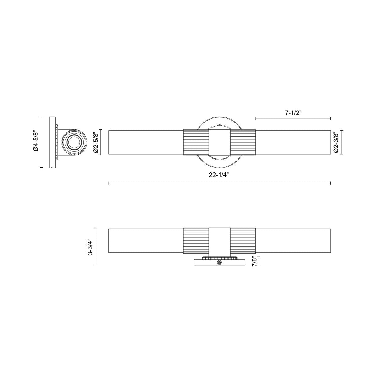 Luminaire de vanité Rue - Or brossé by Alora Lighting | Luminaires & cie