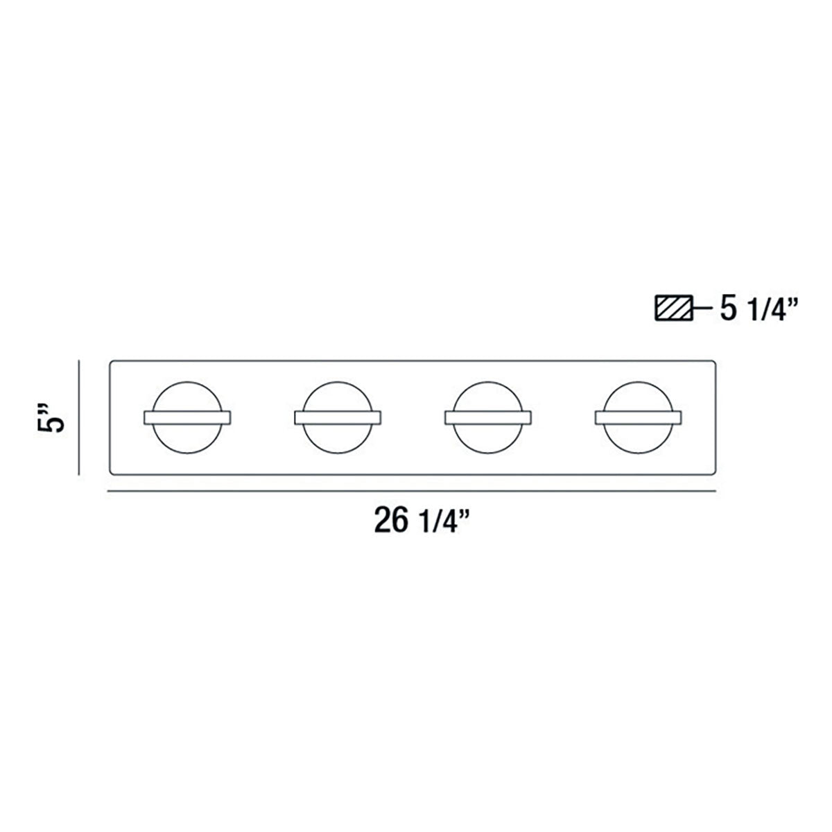 Luminaire de vanité Ryder Chrome, 26 1/4" – vue 3