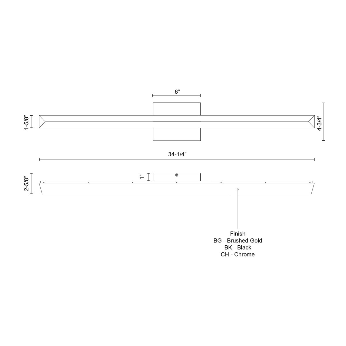 Luminaire de vanité Saphir - Or brossé 34 1/4" by Kuzco Lighting | Luminaires & cie