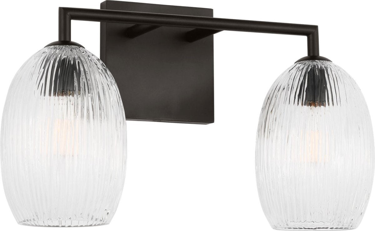 Luminaire de vanité Serafina - Fer vieilli 16" by Visual Comfort Studio | Luminaires & cie