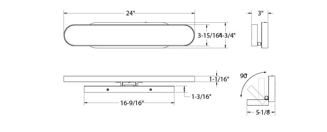 Luminaire de vanité Shift