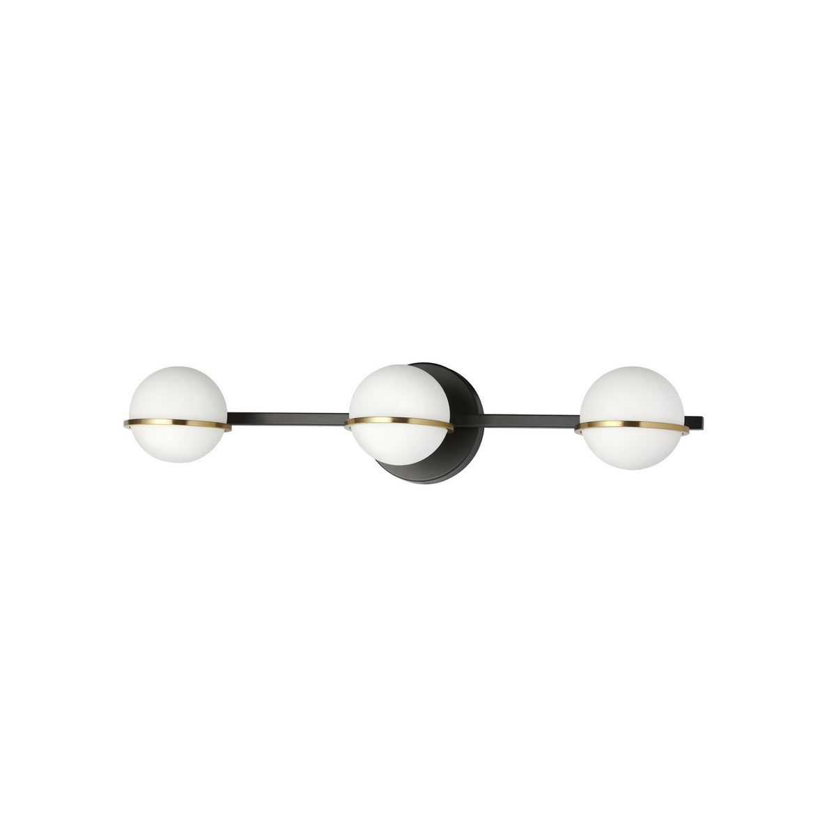 Luminaire de vanité Sofia Noir mat et Laiton vieilli, 23" – Dainolite