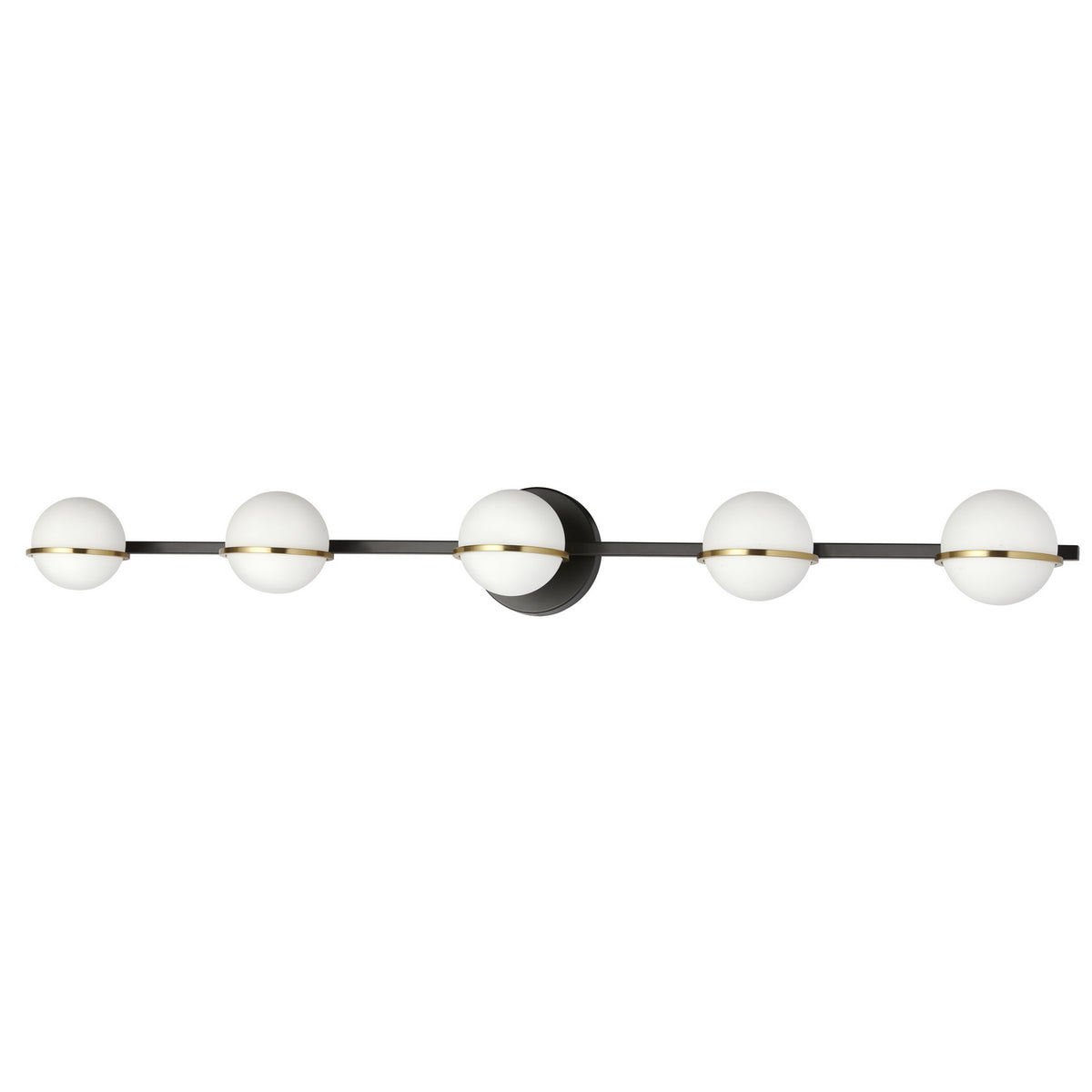 Luminaire de vanité Sofia Noir mat et Laiton vieilli, 41" – Dainolite