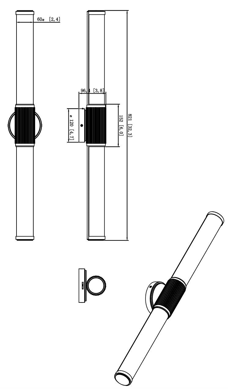 Barre d'éclairage de salle de bain Solange Nickel brossé, 32 1/2" – vue 6