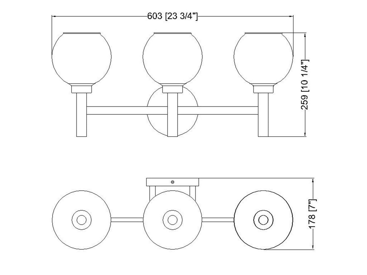 Luminaire de vanité Sutton Noir mat, 23 3/4" – vue 6