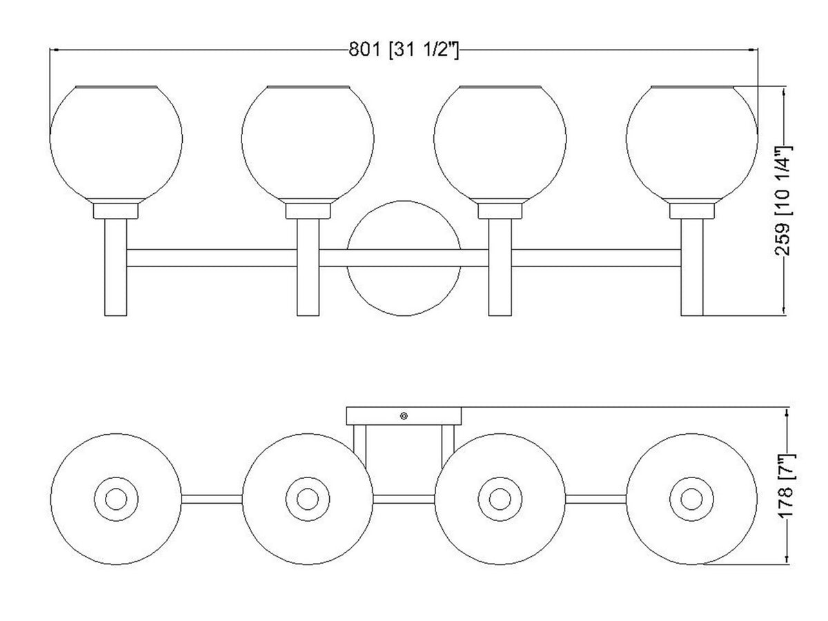Luminaire de vanité Sutton Or brossé, 31 1/2" – vue 6