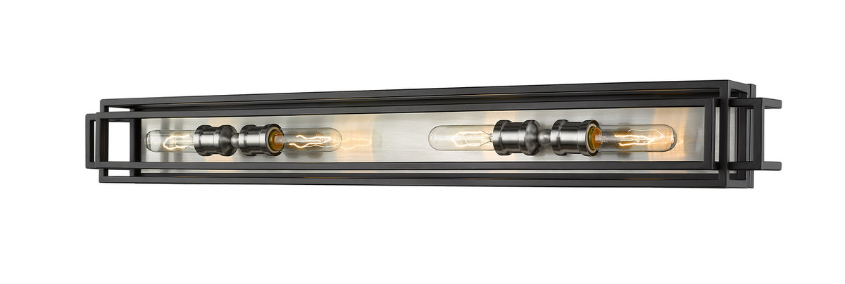 Luminaire de vanité Titania Noir + Nickel brossé, nombre ampoules 4 – Z-Lite