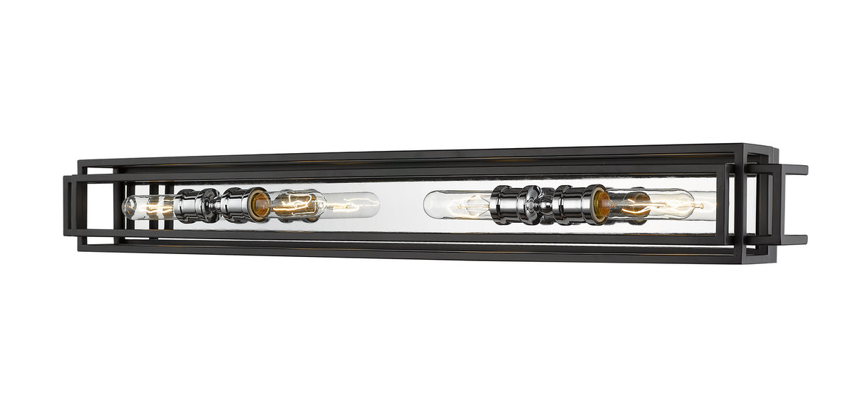 Luminaire de vanité Titania Noir + Chrome, nombre ampoules 4 – Z-Lite