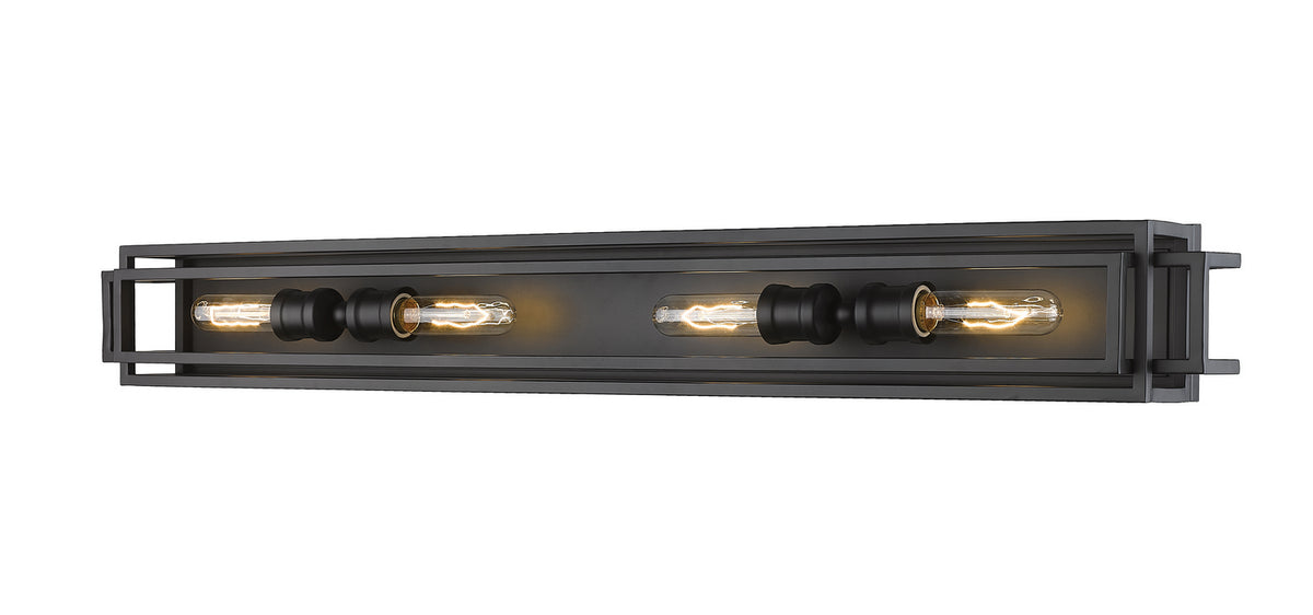 Luminaire de vanité Titania Noir mat, nombre ampoules 4 – Z-Lite
