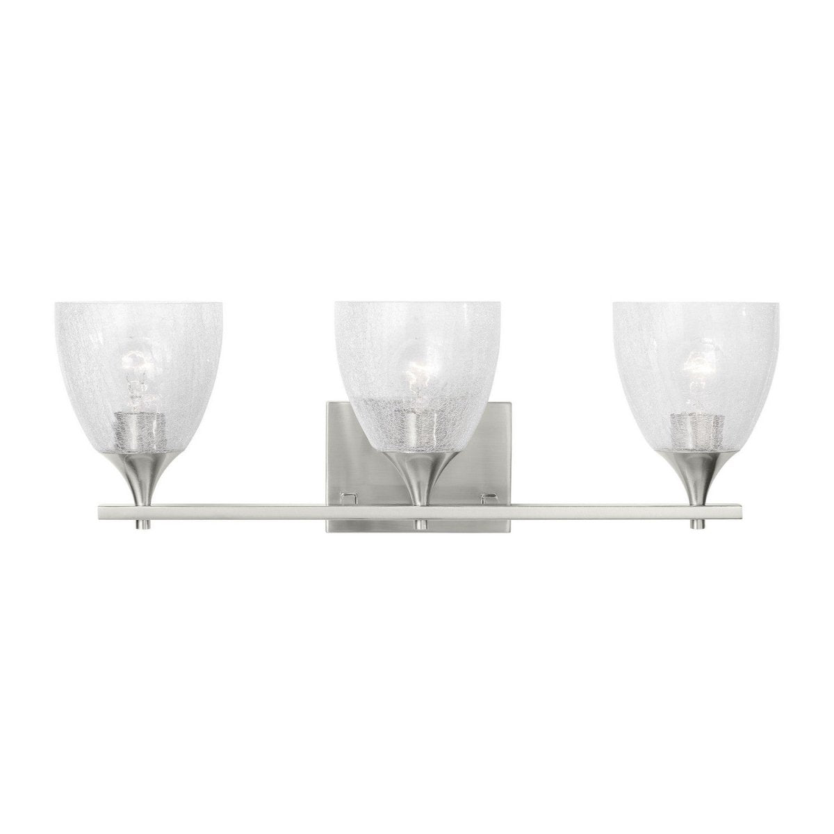 Luminaire de vanité Toffino - Nickel brossé Verre craquelé transparent 26" by Visual Comfort Studio | Luminaires & cie
