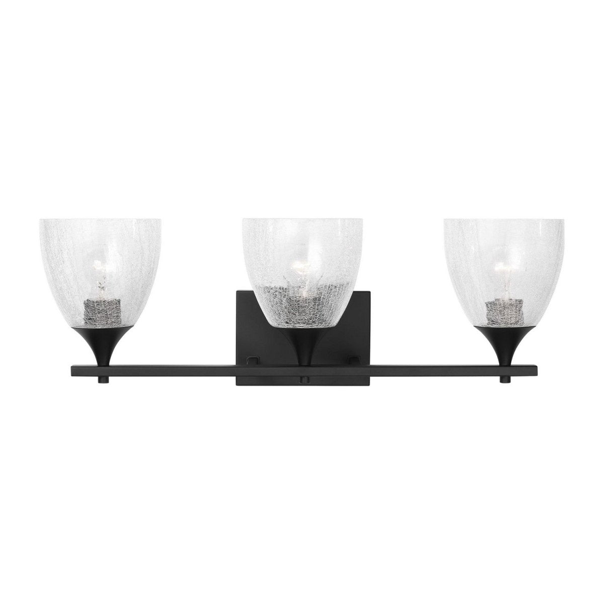 Luminaire de vanité Toffino - Noir minuit Verre craquelé transparent 26" by Visual Comfort Studio | Luminaires & cie