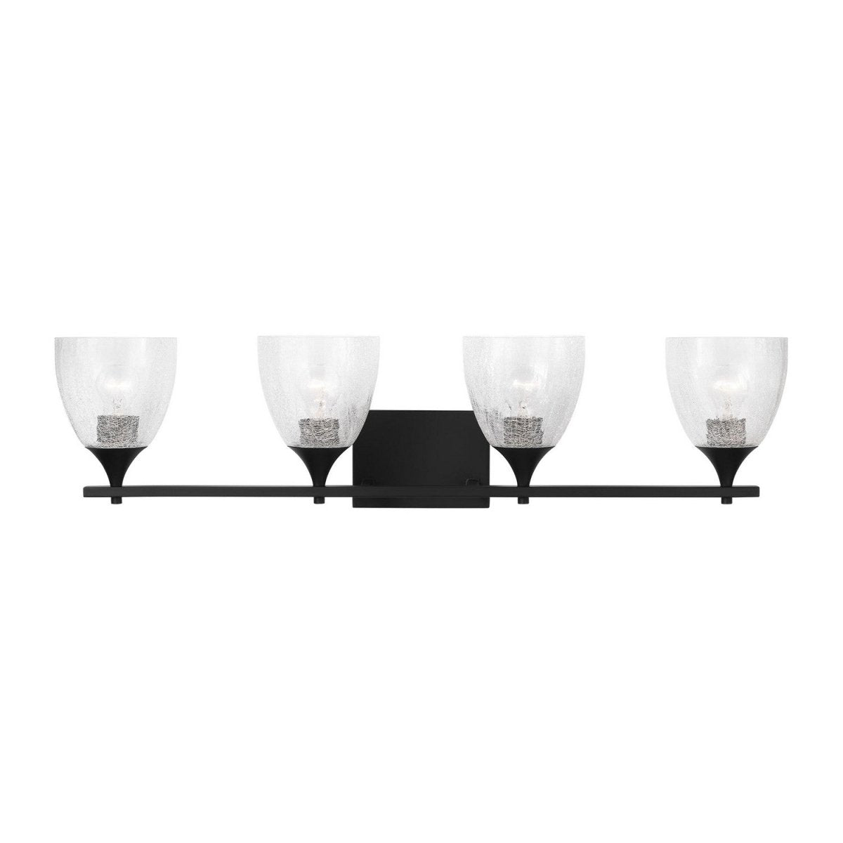 Luminaire de vanité Toffino - Noir minuit Verre craquelé transparent 36" by Visual Comfort Studio | Luminaires & cie
