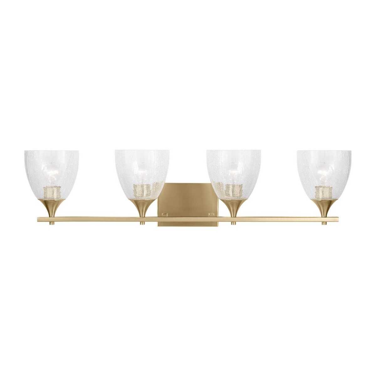 Luminaire de vanité Toffino - Laiton satiné Verre craquelé transparent 36" by Visual Comfort Studio | Luminaires & cie